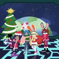 CODE Bunny Christmas art.