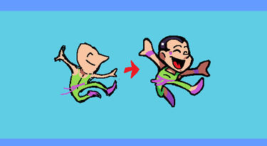 Polish Comparison - A side-by-side comparison showing my polish work on game assets, highlighting the transition from rough sketch to finalized in-game visuals.